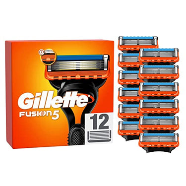 Gillette Fusion 5 Rasierklingen für Rasierer, 12 Ersatzklingen für Nassrasierer Herren mit 5-fach Klinge, Made in Germany im Sale